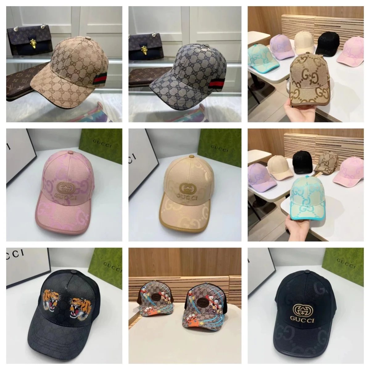 Gucci Caps Collection - Premium Logo Baseball Hats for Men and Women