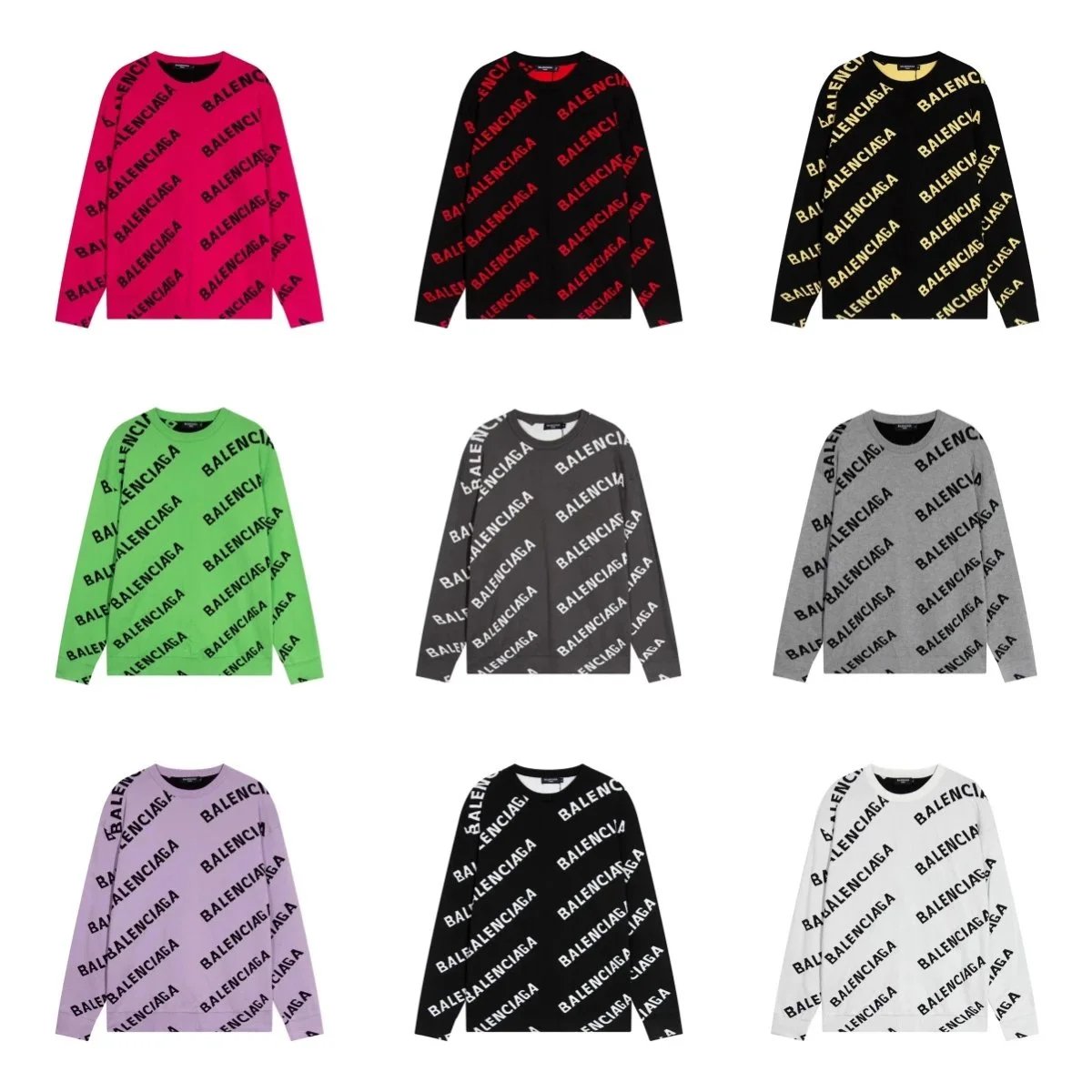 Balenciaga Logo Print Long Sleeve T-Shirt