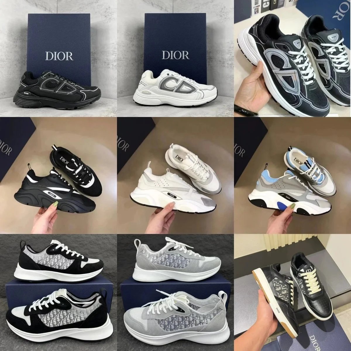 Dior Sneakers CD Logo Running Shoes for Men and Women