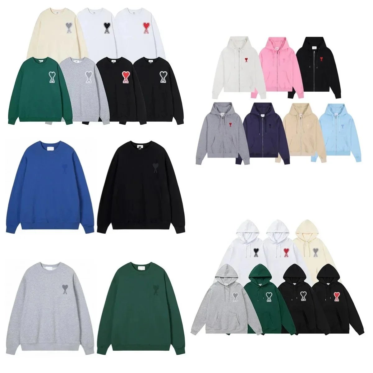 CDG Heart Logo Sweatshirts and Hoodies Collection