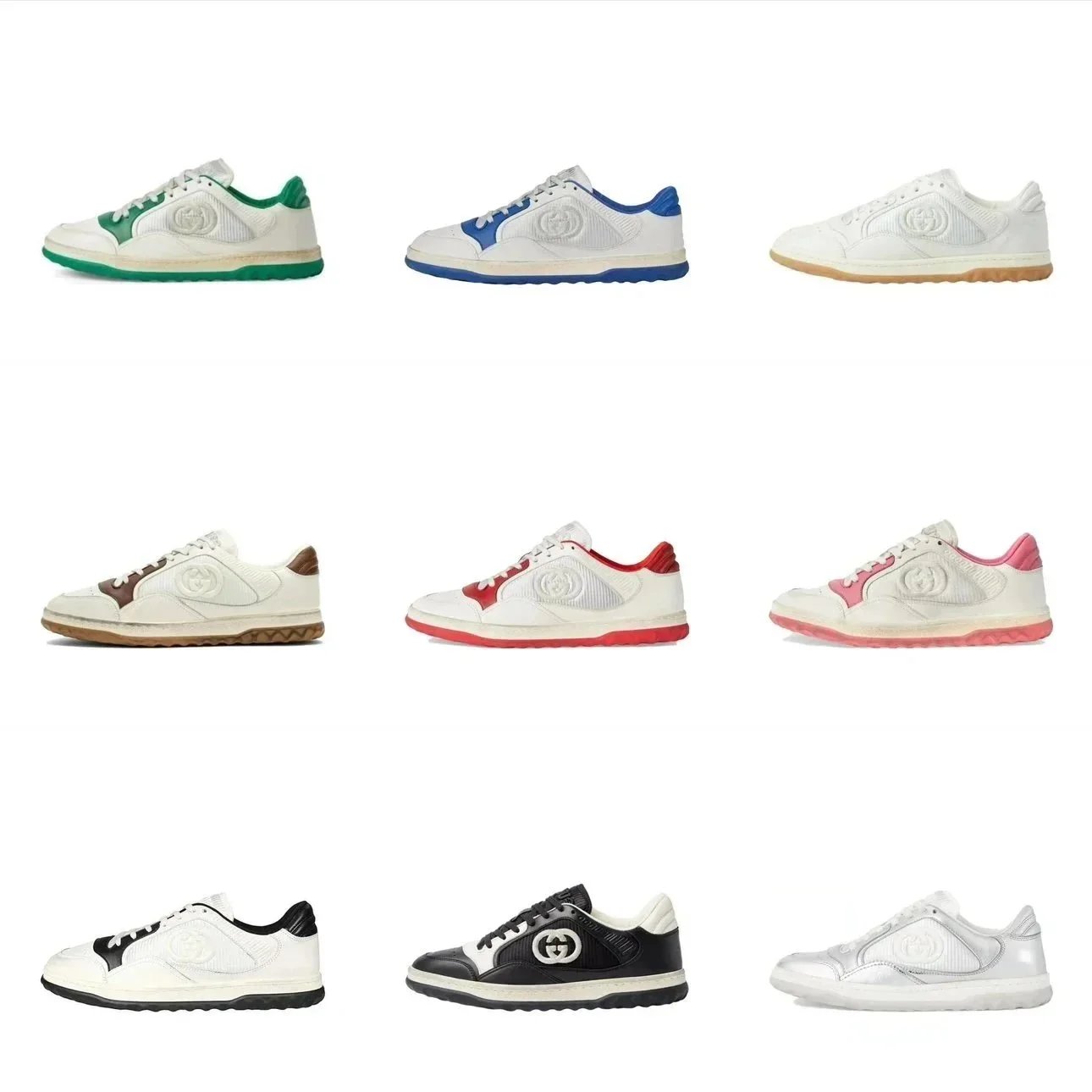 Gucci Ace Sneakers White Leather Logo Men Women Fashion Shoes