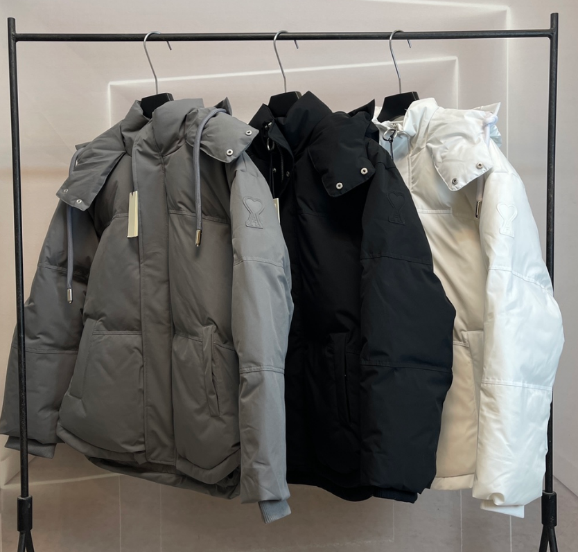 Men's Lightweight Down Jacket with Hood and Pockets