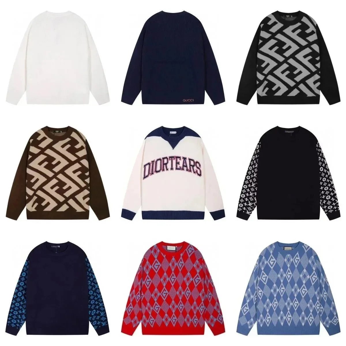 Dior Tears Logo Knit Sweater Men's Fashion