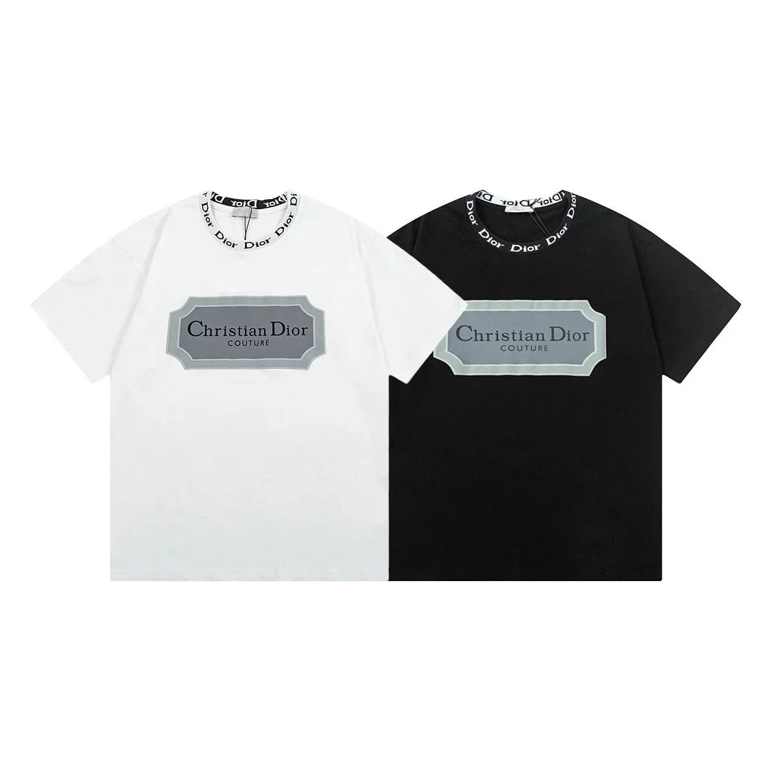 Christian Dior Couture Logo T-Shirt Black and White