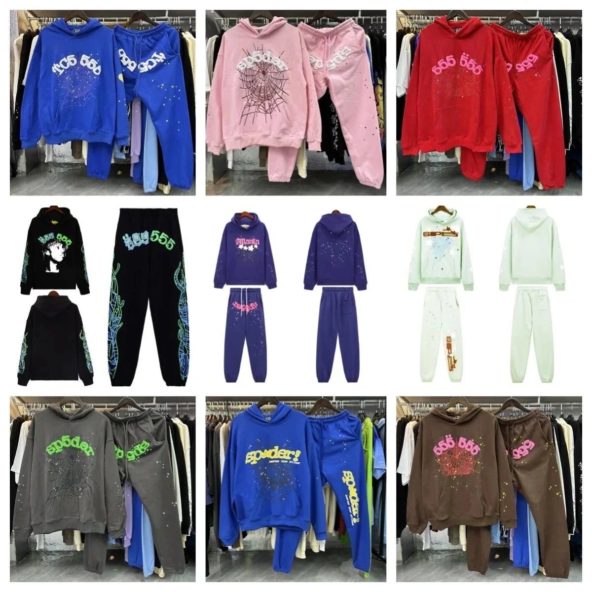 Spider Hoodie and Pants Set for Women Fashion Casual Sweatshirt Outfits