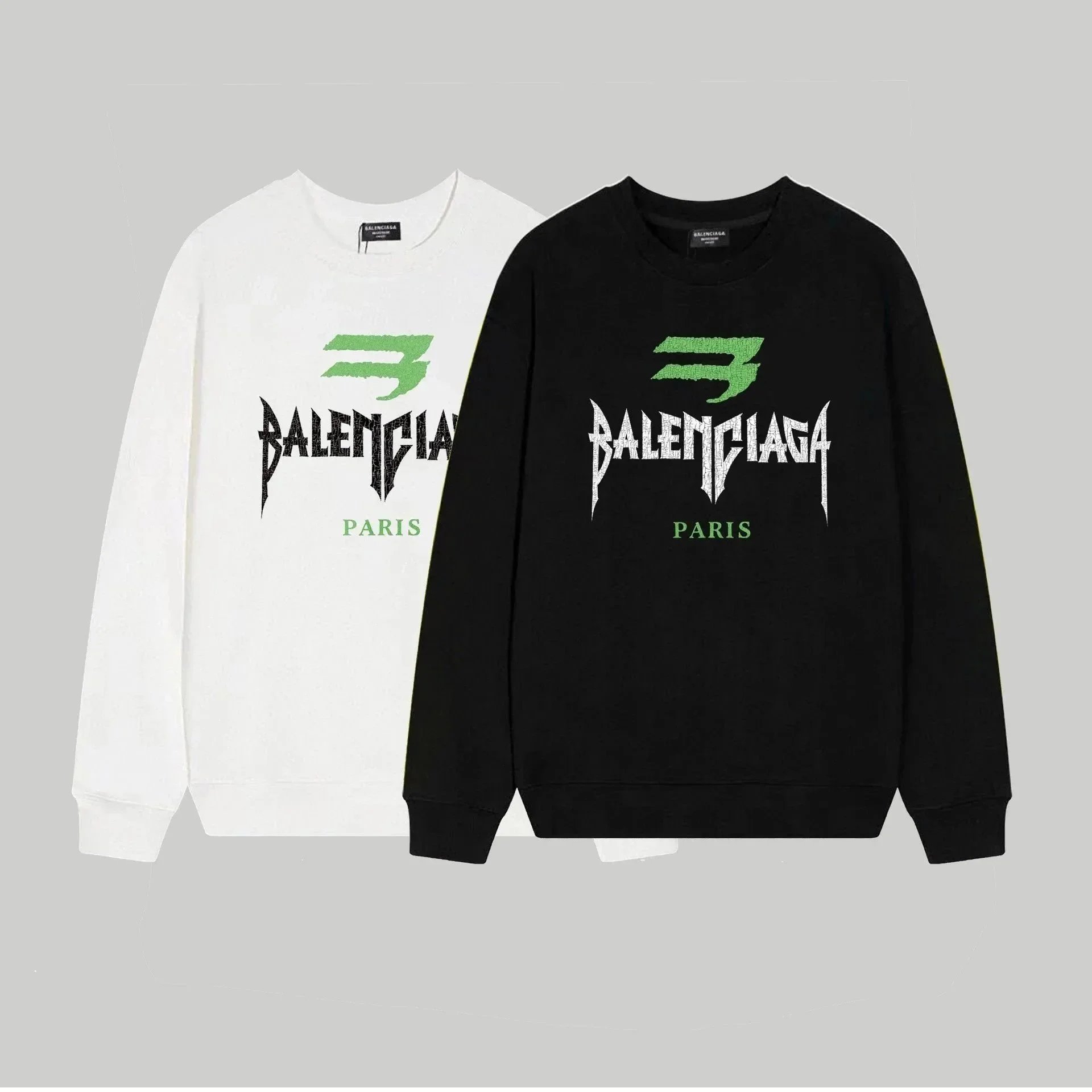 Balenciaga Paris Logo Sweatshirt Black White