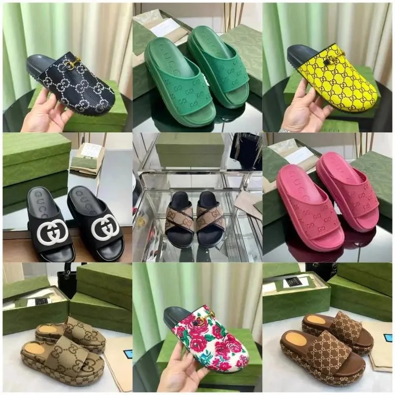 Gucci GG Logo Slides Women's Fashion Slip-On Mules