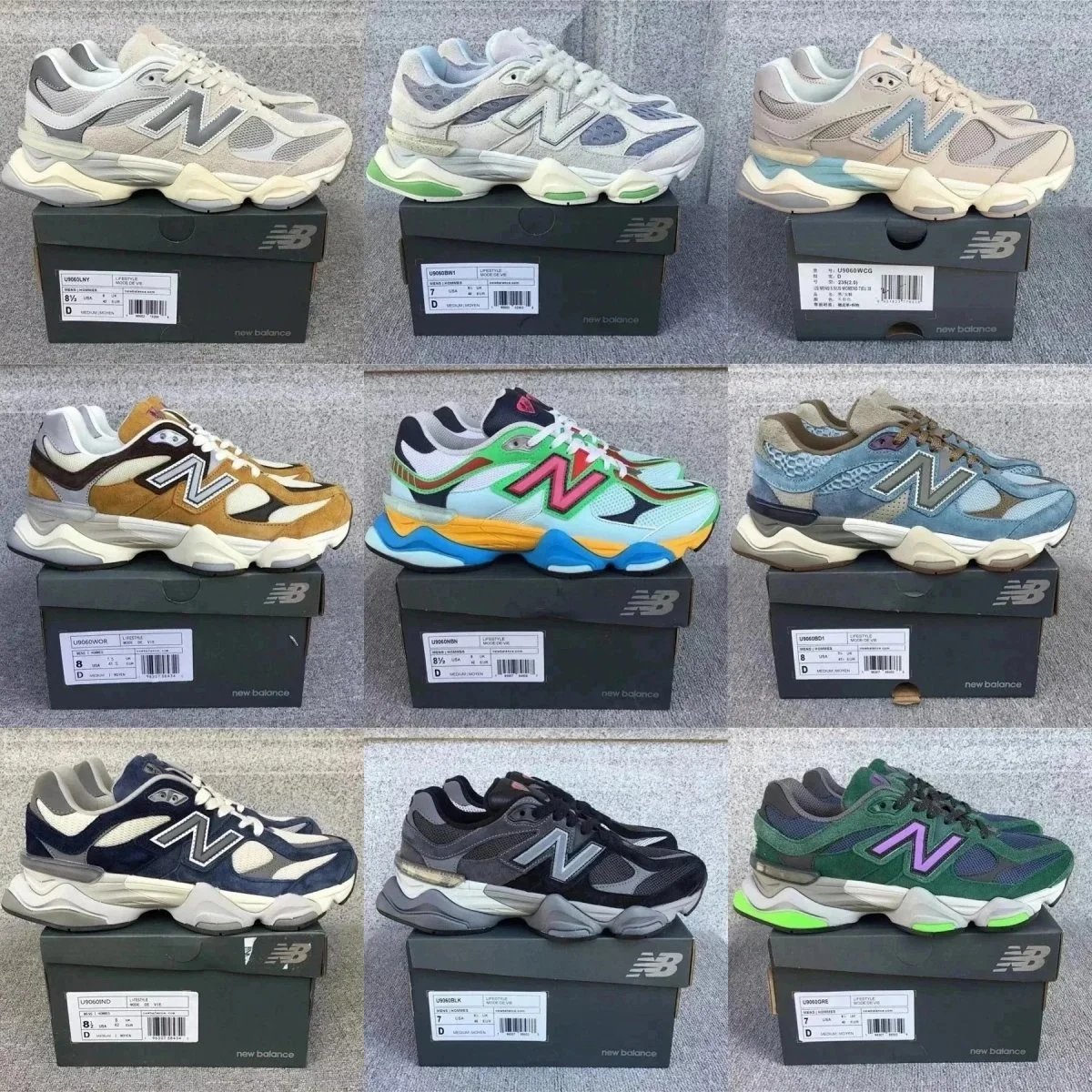 New Balance 9060 Sneakers Men's Running Shoes Retro Style