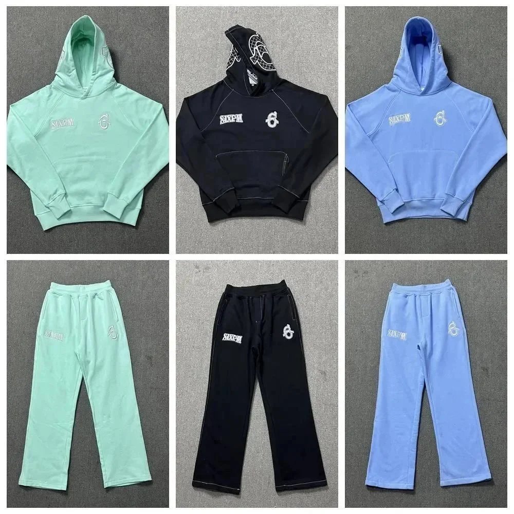SIXPEM Hoodie and Pants Set for Men Women Casual Sweatshirt Tracksuit