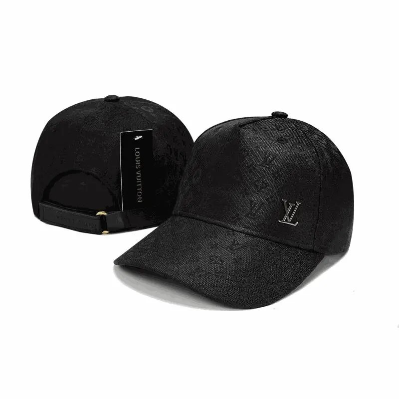 Louis Vuitton Black Monogram Baseball Cap