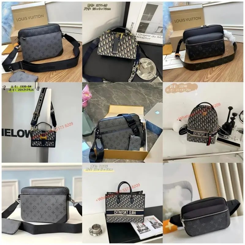 Luxury Monogram Crossbody Bag with Adjustable Strap