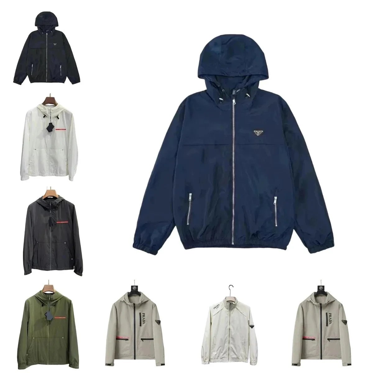Prada Lightweight Hooded Windbreaker Jacket for Men