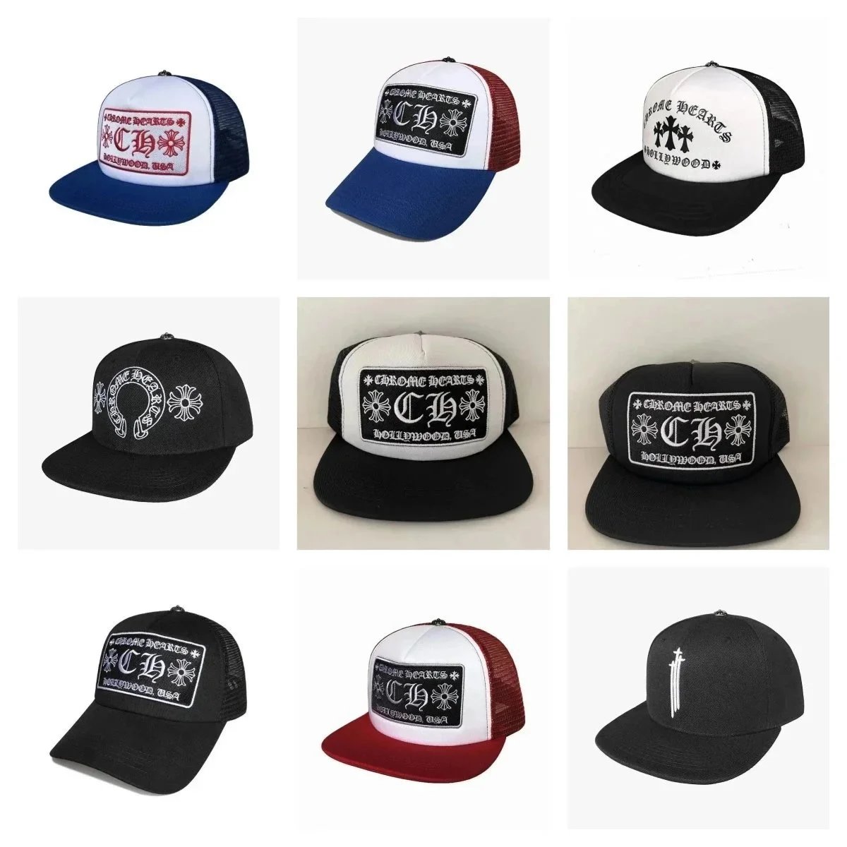 Chrome Hearts Trucker Hats Men Women Fashion Logo Cap
