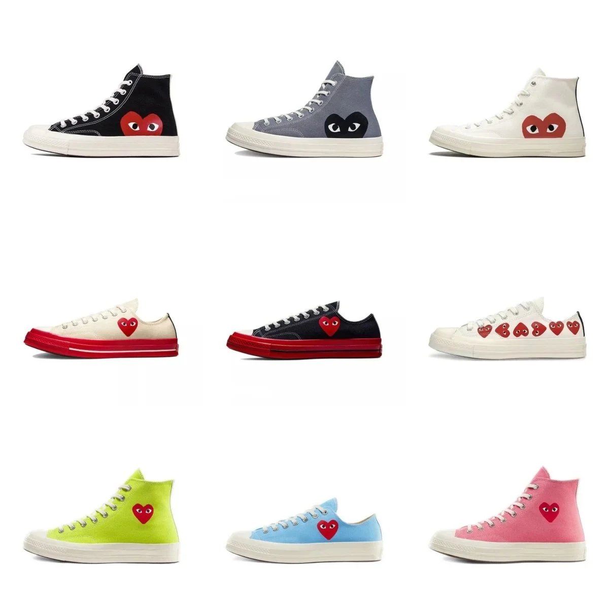 CDG x Converse Chuck Taylor All Star Heart Eye Sneakers