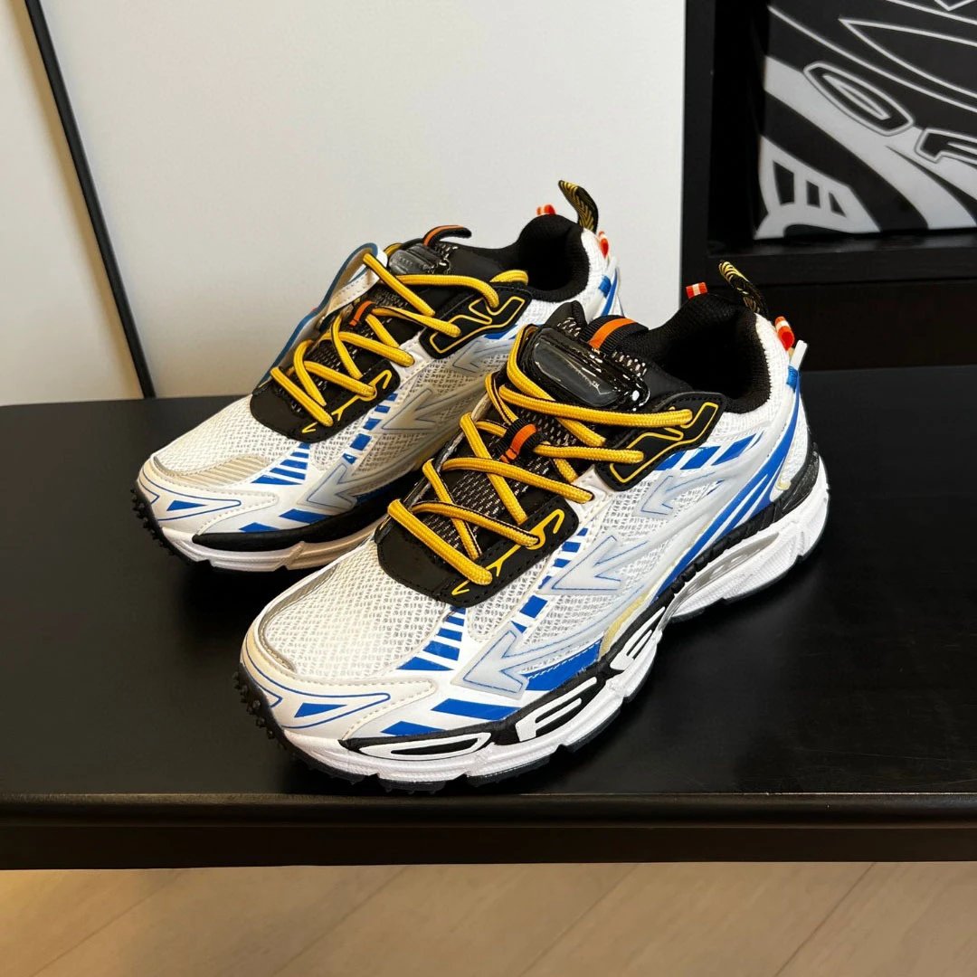 HOKA One One Running Shoes White Blue Yellow Men Women Athletic Sneakers