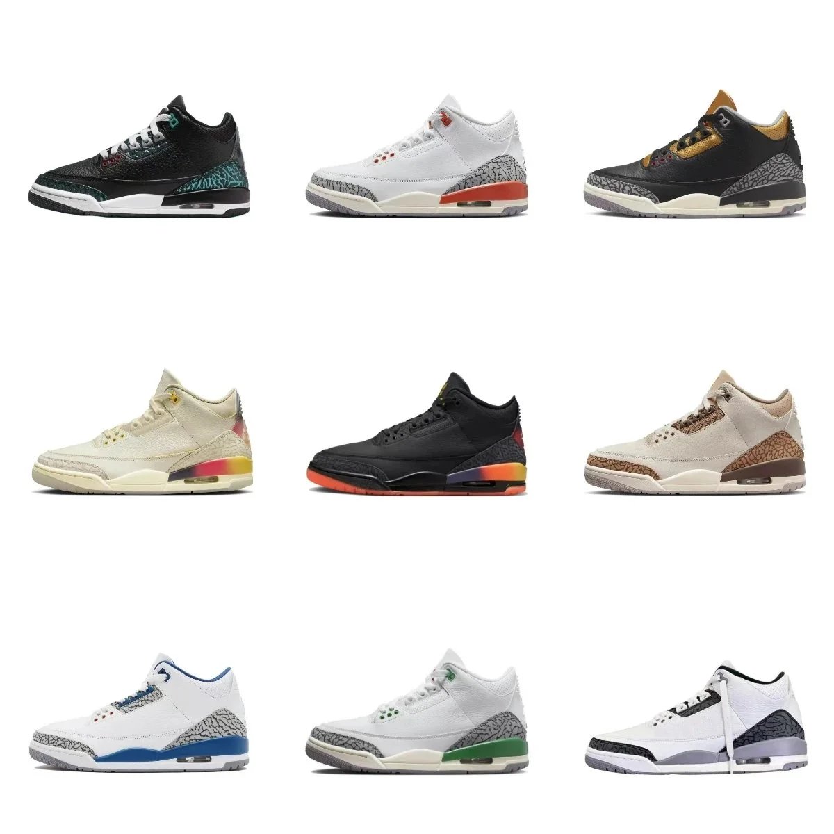 Air Jordan 3 Sneakers Collection - Classic Basketball Shoes