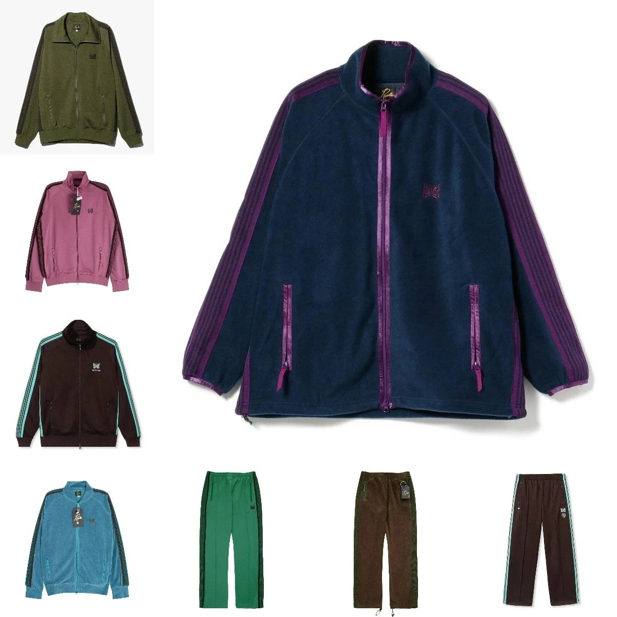 Butterfly Fleece Track Jacket and Pants Set for Women
