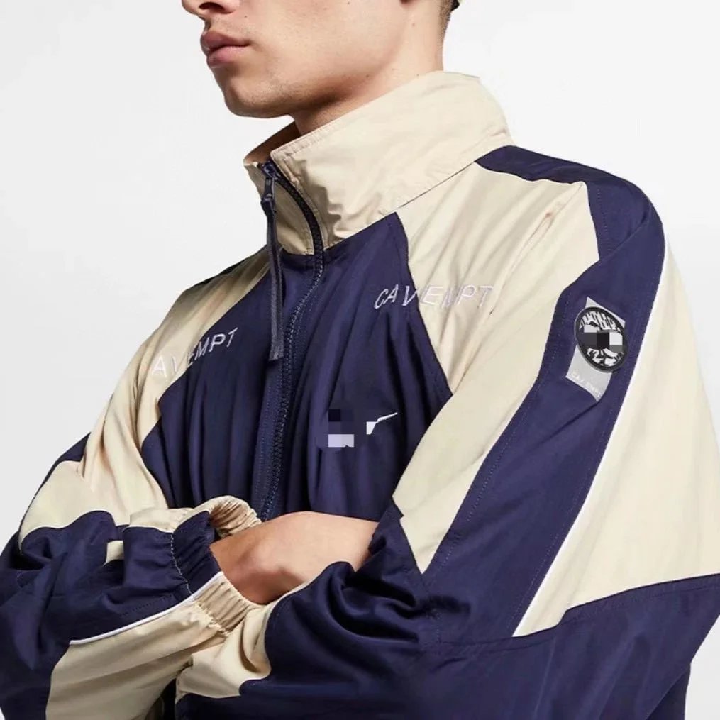 CAVENPT Men's Navy Beige Track Jacket Sportswear