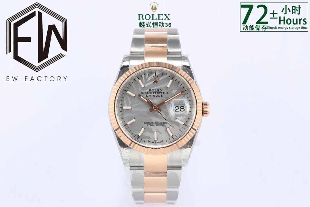 Rolex Oyster Perpetual Datejust Two-Tone Watch with Silver Dial