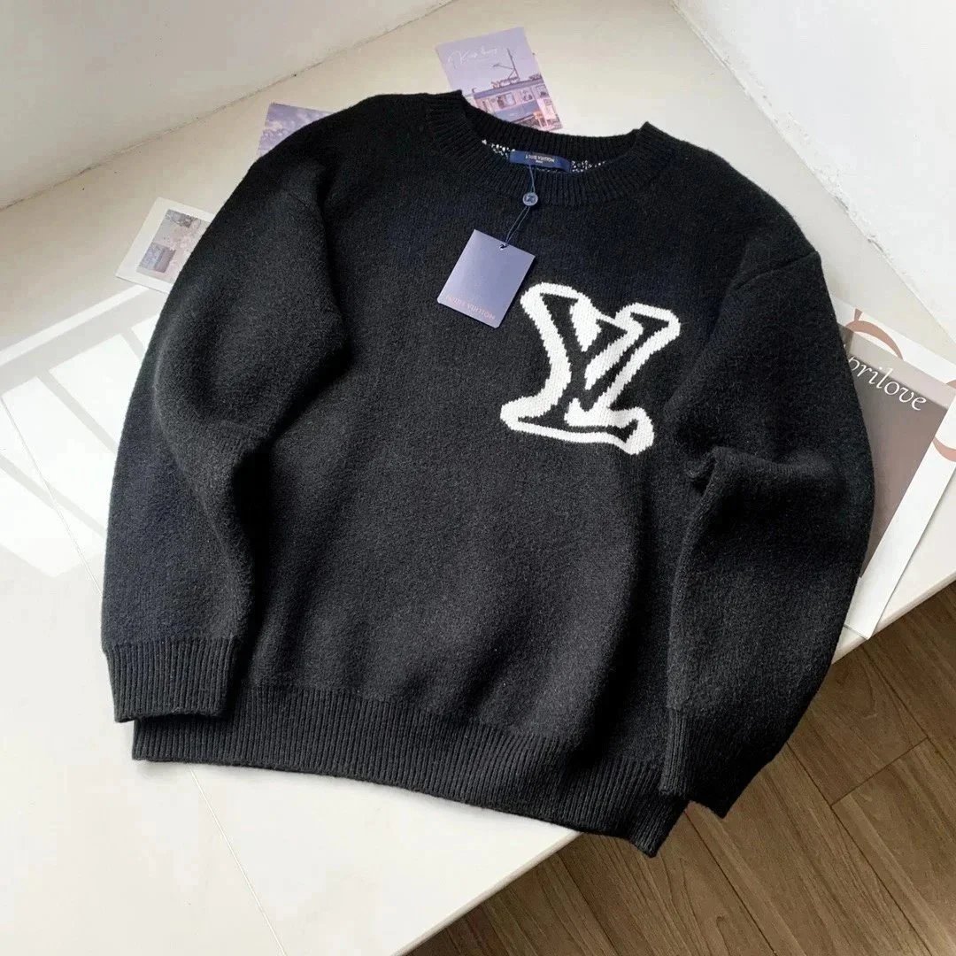 Louis Vuitton Monogram Knit Sweater Black