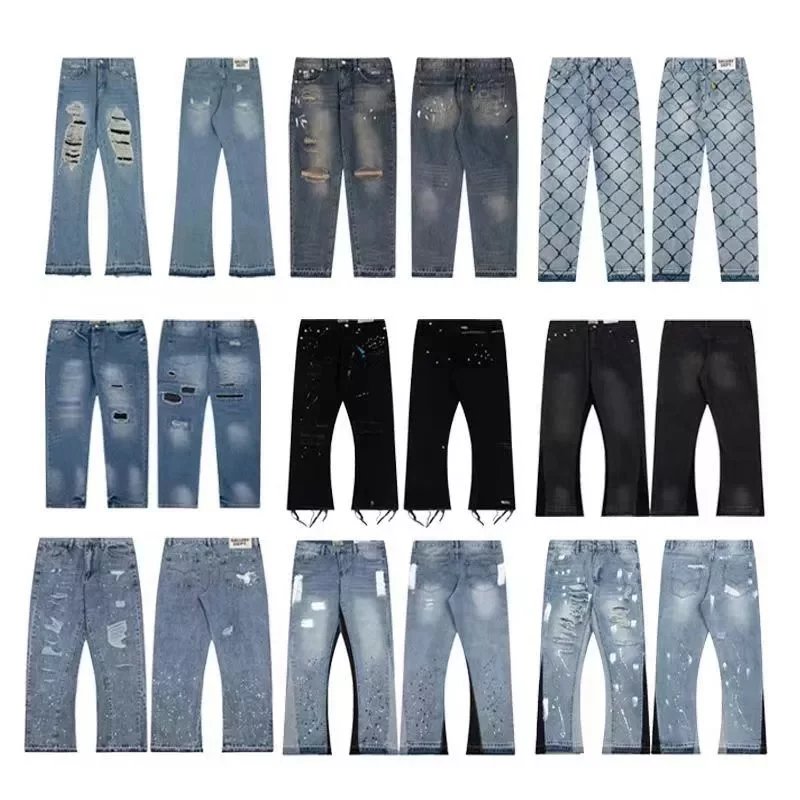 Men's Fashion Denim Jeans Ripped Distressed Streetwear Pants