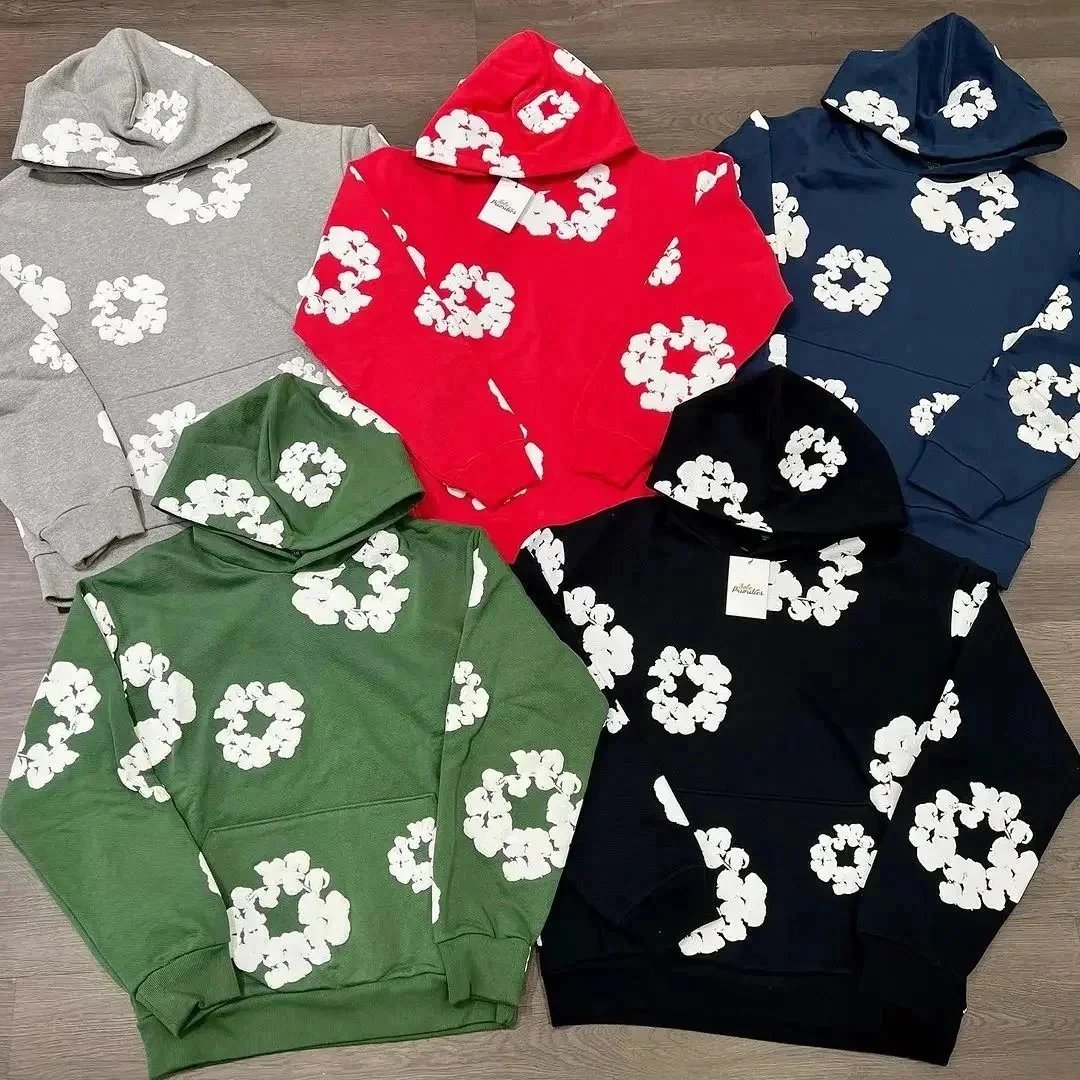 Polaris Floral Print Hoodie Sweatshirt Unisex Casual Wear