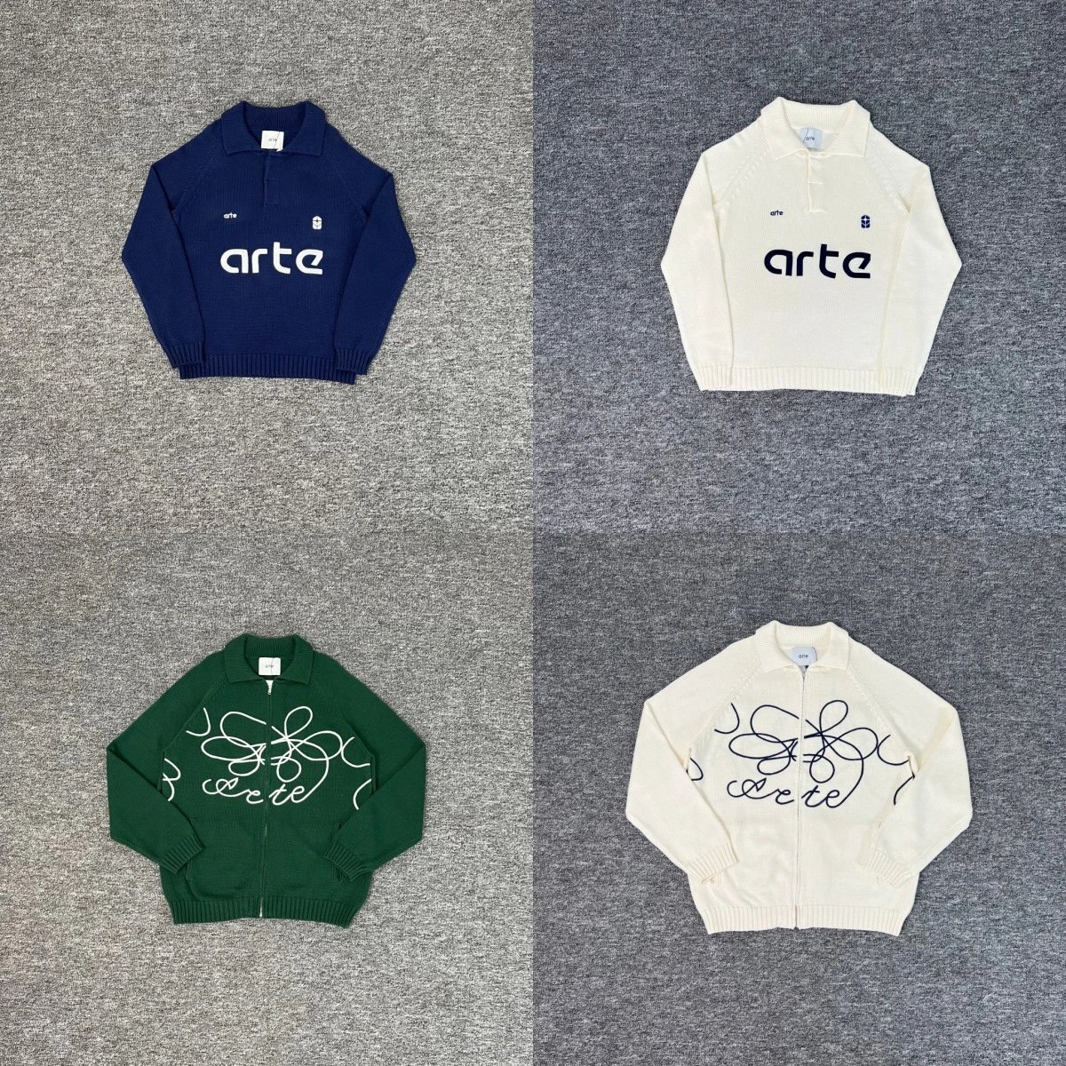 arte Knit Sweater Jacket with Logo Design