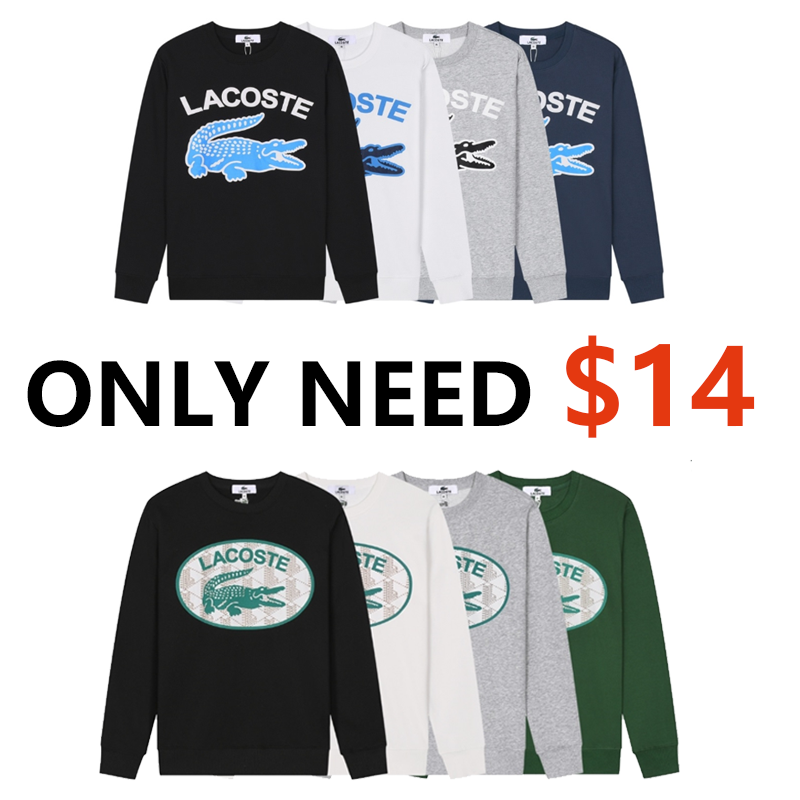 LACOSTE Crocodile Logo Sweatshirt Men's Casual Long Sleeve Pullover