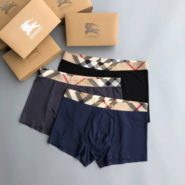 Burberry Men's Boxer Briefs with Classic Check Waistband