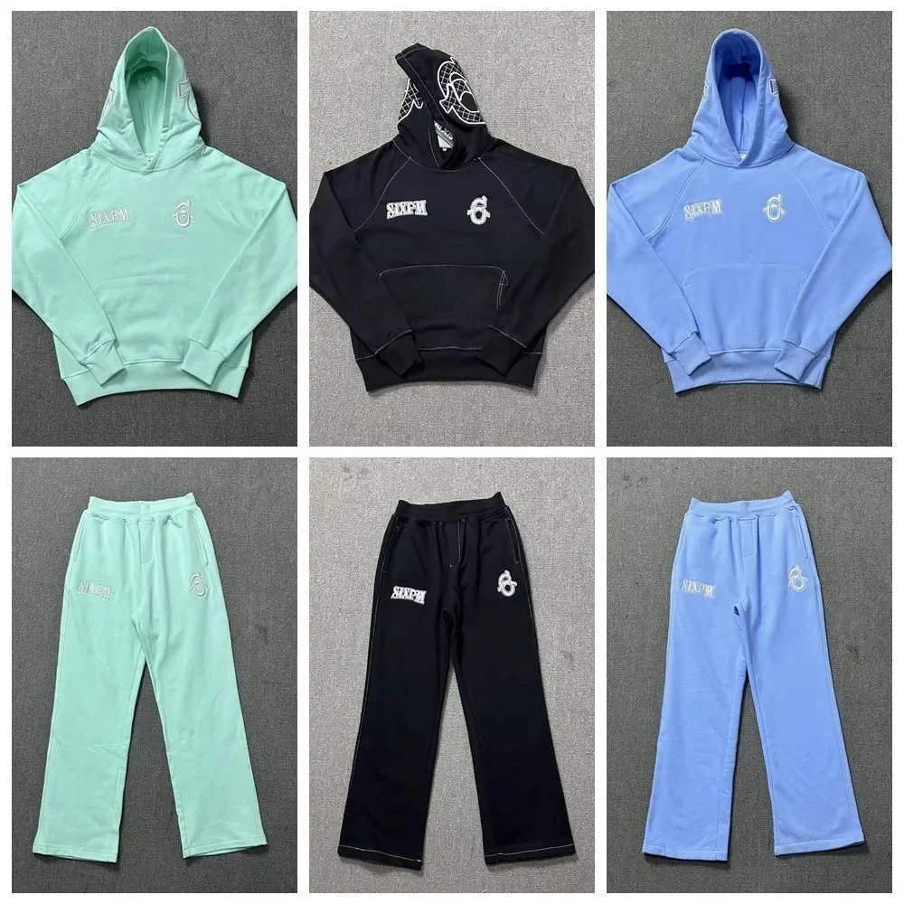 SIXPEM Hoodie and Pants Set for Men Women Casual Sweatshirt Tracksuit