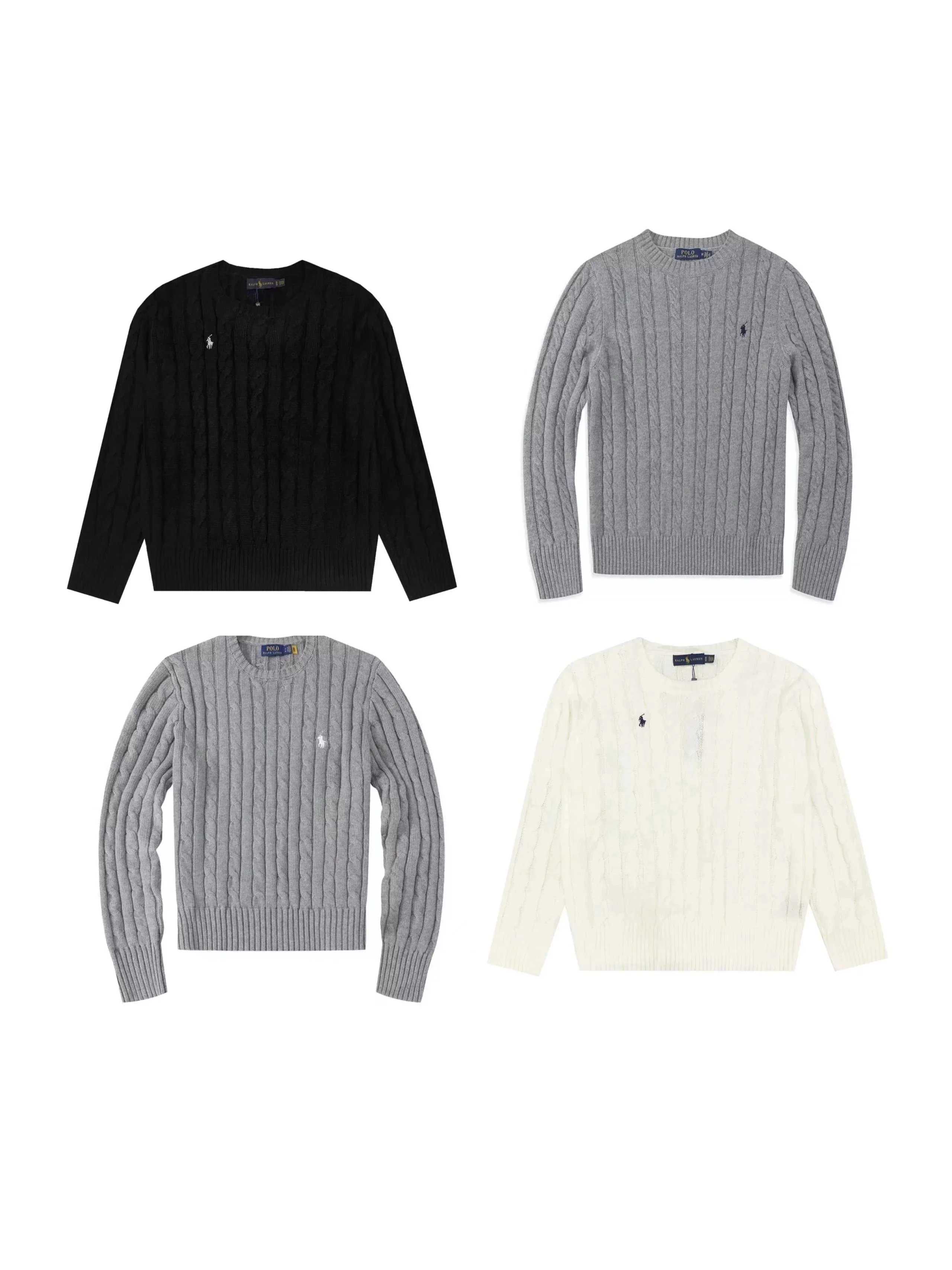 Cable Knit Sweater for Men - Classic Crewneck Design