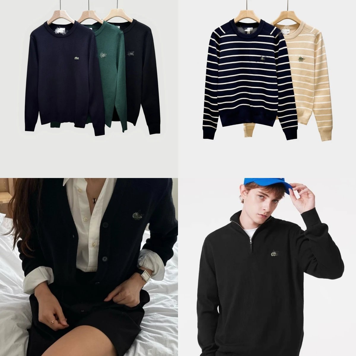 Lacoste Men's and Women's Sweaters Knitwear Collection