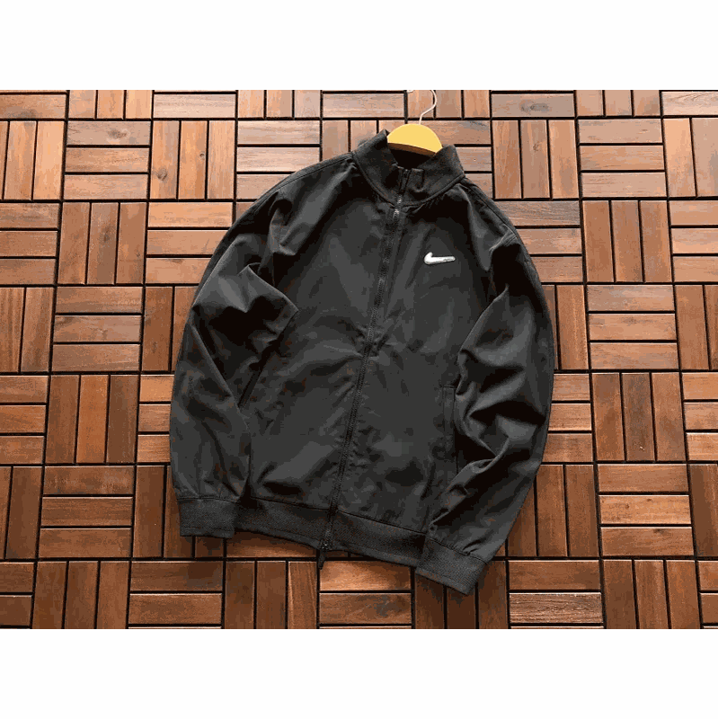 Nike Black Track Jacket Men's Sportswear Full Zip Hoodie