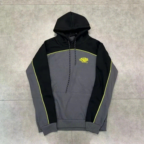 SSK Black and Gray Hoodie with Yellow Logo