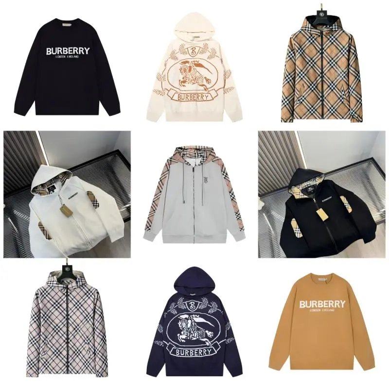 Burberry Hoodies Sweatshirts Jackets Men Women Fashion Logo Check Pattern