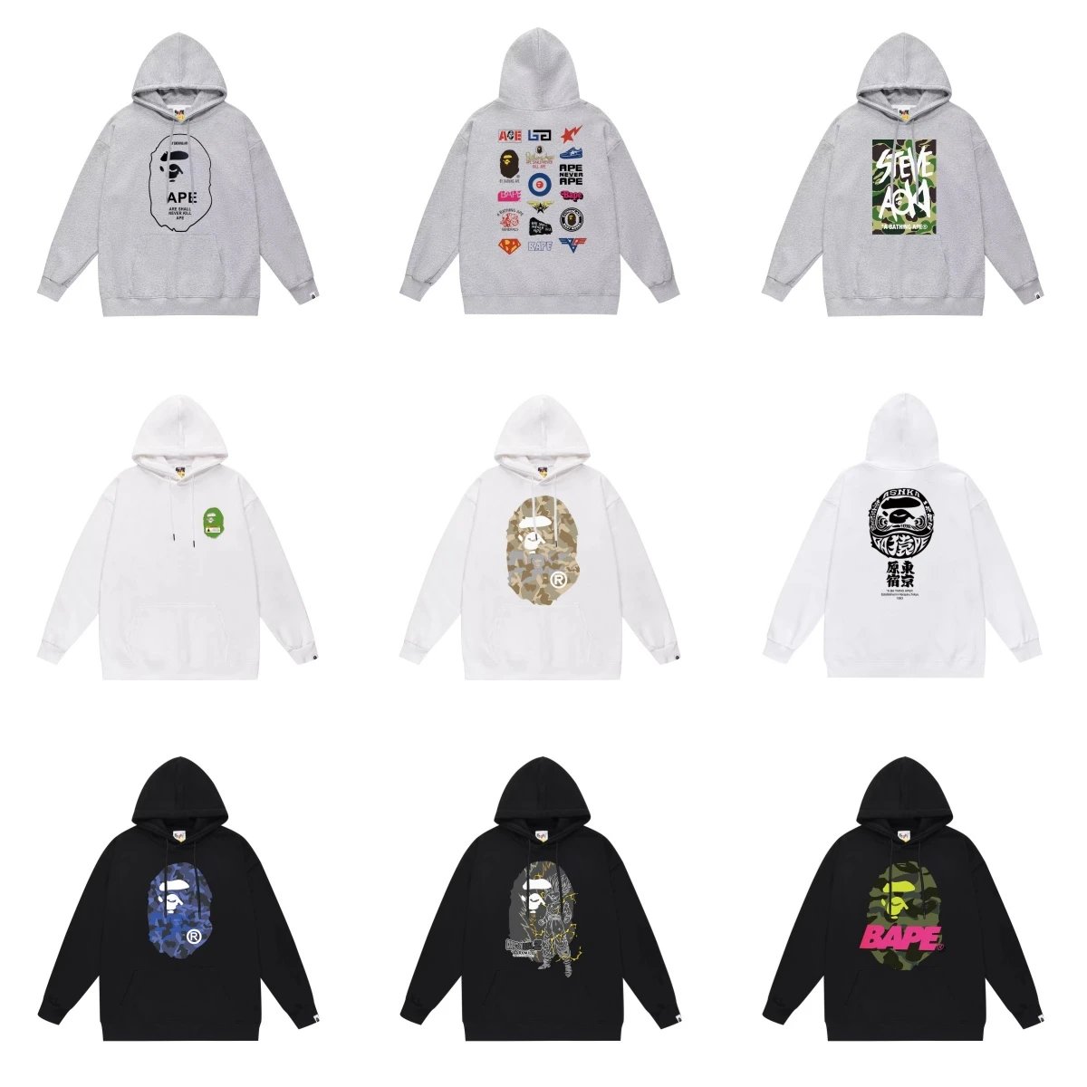 BAPE Hoodies Sweatshirts Men Women Streetwear Fashion