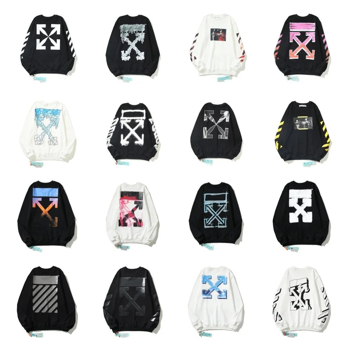 Off-White Sweatshirts with Arrows and Graphic Prints