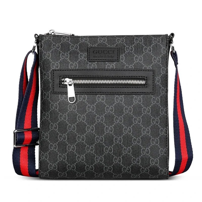 Gucci GG Supreme Canvas Crossbody Bag with Web Strap