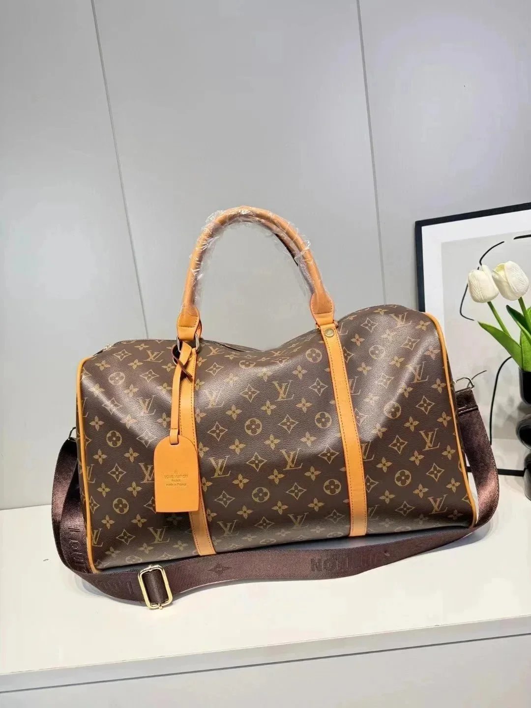 Louis Vuitton Keepall 50 Monogram Canvas Travel Duffle Bag