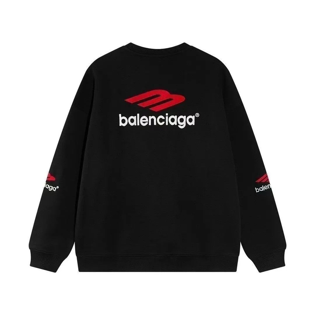 Balenciaga Logo Print Black Sweatshirt
