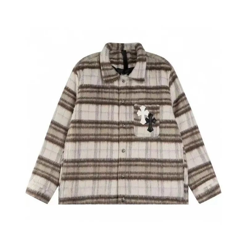 chrko lxme 口袋法兰绒格子衬衫夹克宽松（15天内发货）