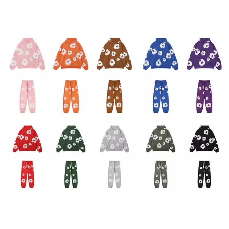 Floral Print Kids Sweatshirt and Pants Set