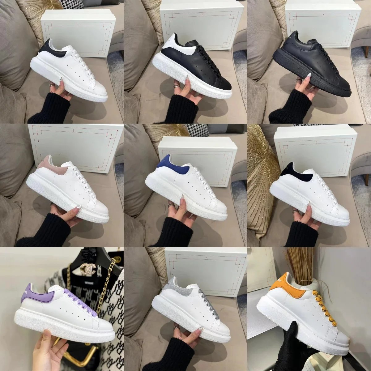 Stylish White Platform Sneakers with Colorful Accents for Women