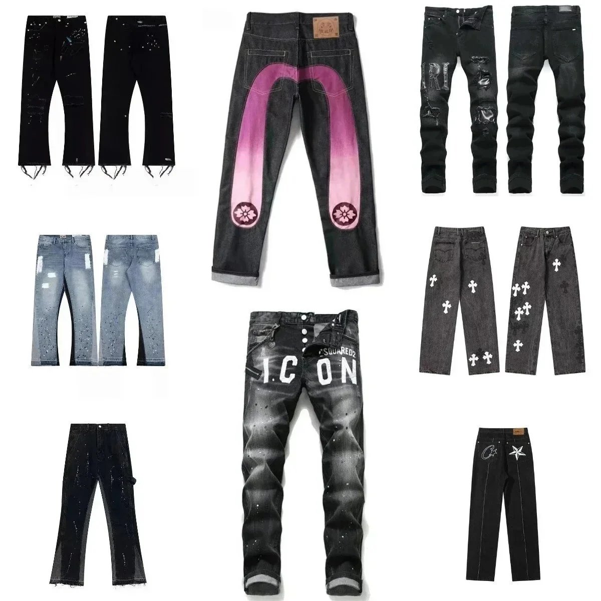 DSQUARED2 ICON Denim Jeans Men Fashion Streetwear Pants