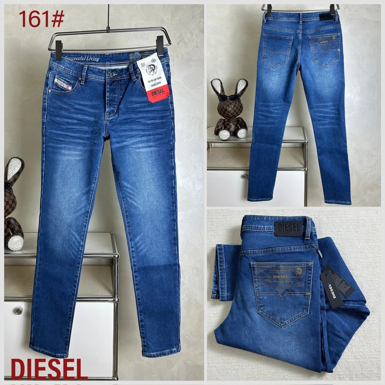 Diesel Men's Slim Fit Blue Jeans 161# Successful Living