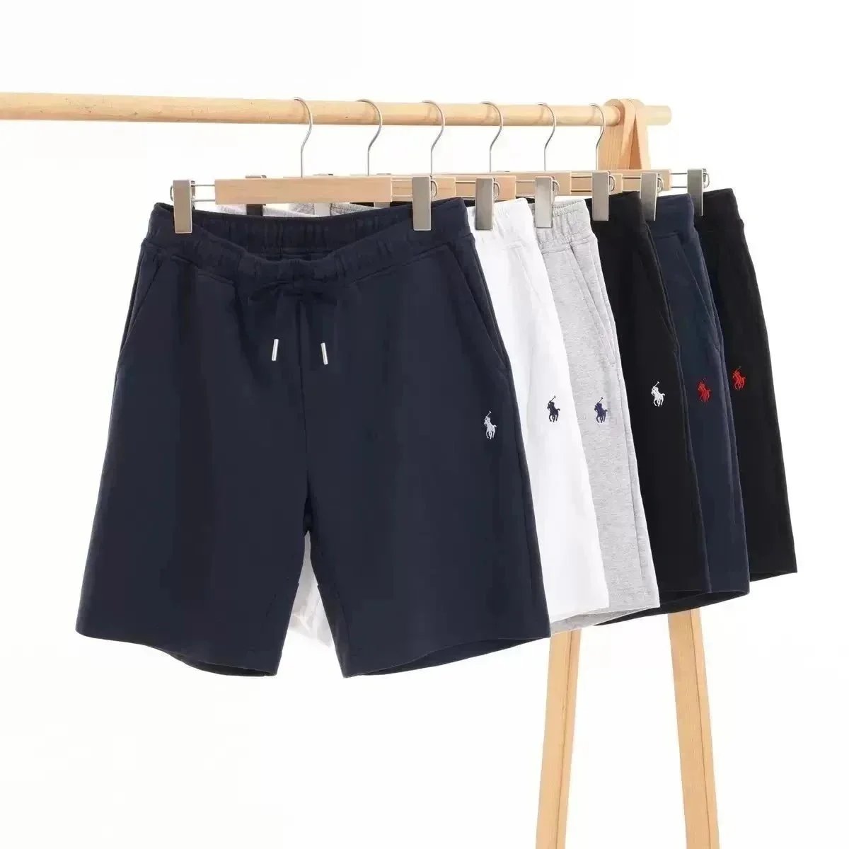 Men's Cotton Blend Shorts with Pony Logo