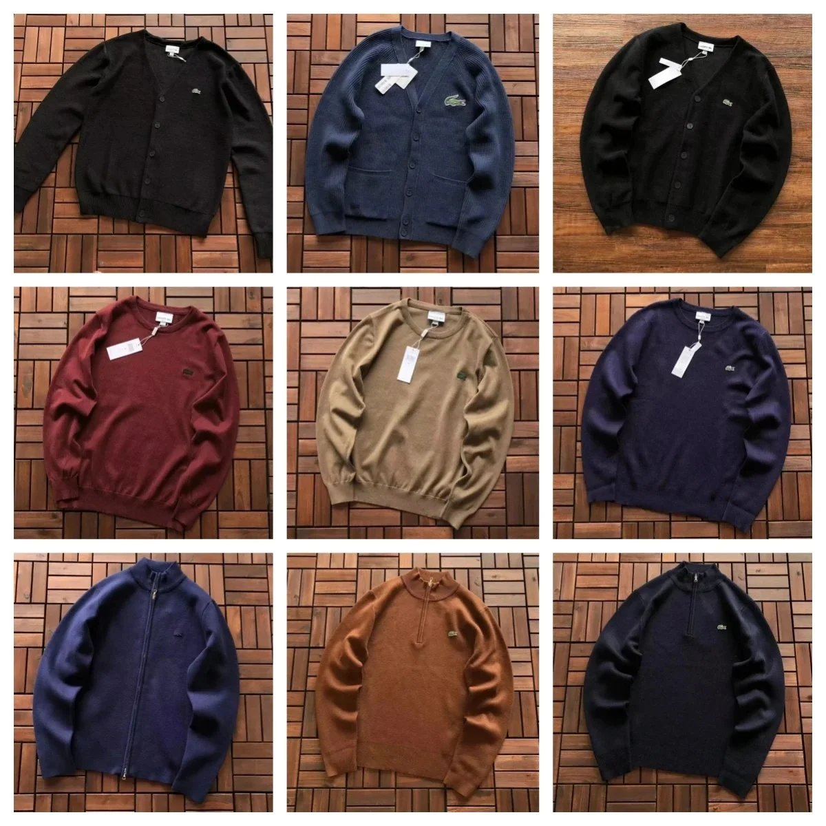 Lacoste Men's Sweaters Cardigans and Zip-Up Pullovers
