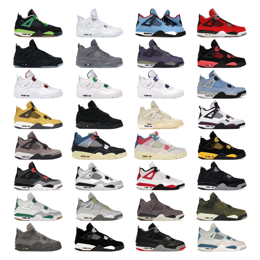 Air Jordan 4 Sneakers Collection - Various Colors and Styles
