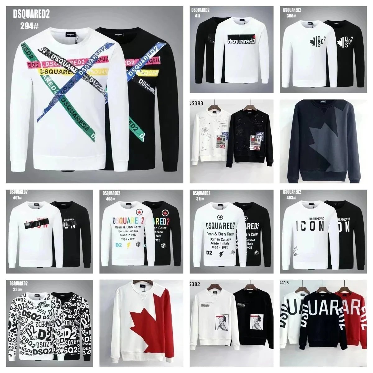 DSQUARED2 Men's Sweatshirts and Hoodies with Logo Print