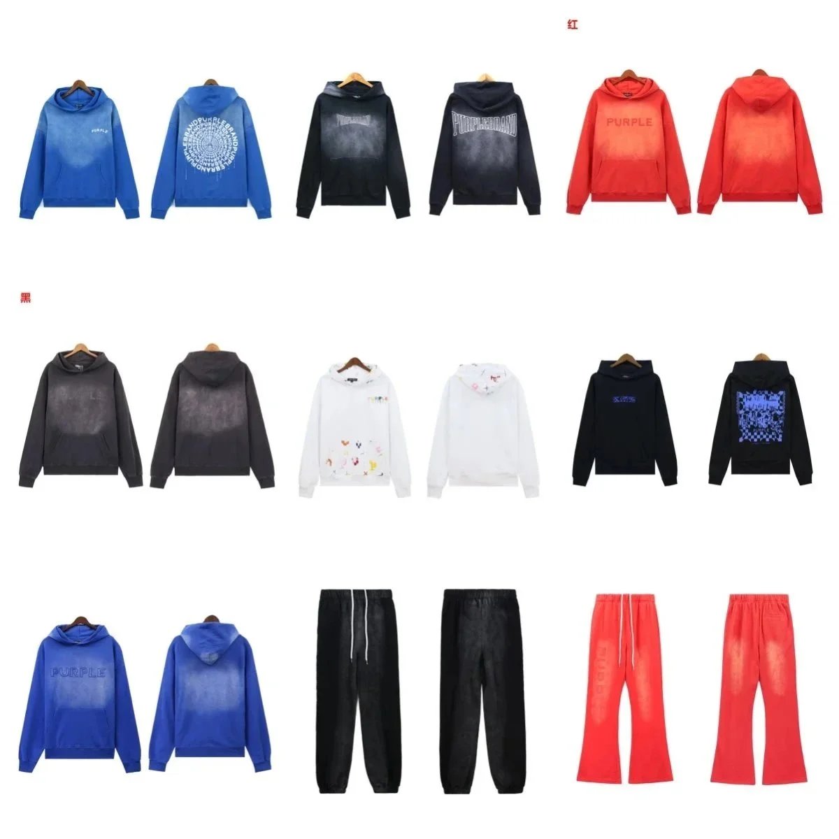 Gradient Hoodie Sweatshirt Men Women Fashion Streetwear Pullover